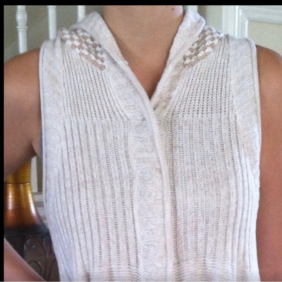 FREE PEOPLE HOODED SWEATER VEST MED - Picture 6 of 8